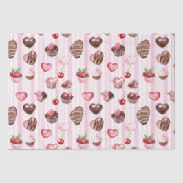 Choco Heart Valentijns's Tissue Wrapping Paper Tissuepapier