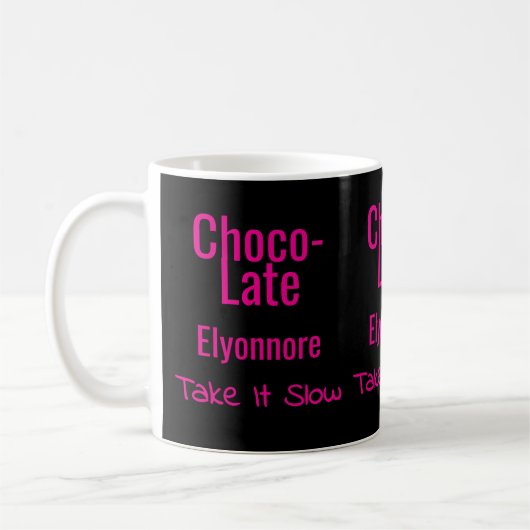 Choco-Late Take It Slow Personalized Mug Koffiemok (Links)