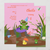 Choco Pond Froggy Fun verjaardag Kaart (Voorkant / Achterkant)