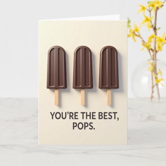 Choco Pops Beste Pops Kaart (Gele Bloem)