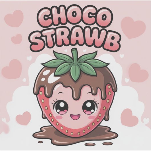 CHOCO STRAWB STICKER (Voorkant)