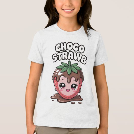 CHOCO STRAWB Tri-Blend SHIRT (Voorkant)