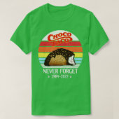 Choco Taco vergeet nooit Retro Style Funny T-shirt (Design voorkant)