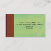 choco tapa palm visitekaartje (Achterkant)