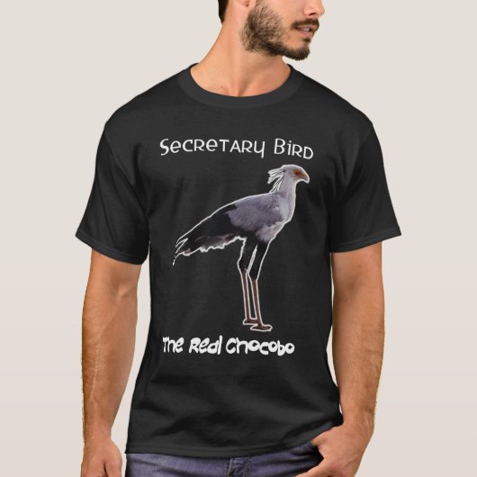 Chocobo (Secretaris Bird) - voor Donker T-shirt (Voorkant)