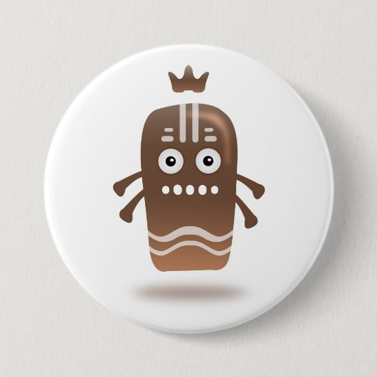 ChocoChobo-Button Ronde Button 7,6 Cm (Voorkant)