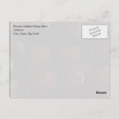 Chocofolic, donkerbruin en rood hart grappig ontwe briefkaart (Achterkant)