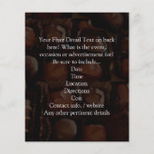 Chocofolic, donkerbruin en rood hart grappig ontwe flyer (Achterkant)