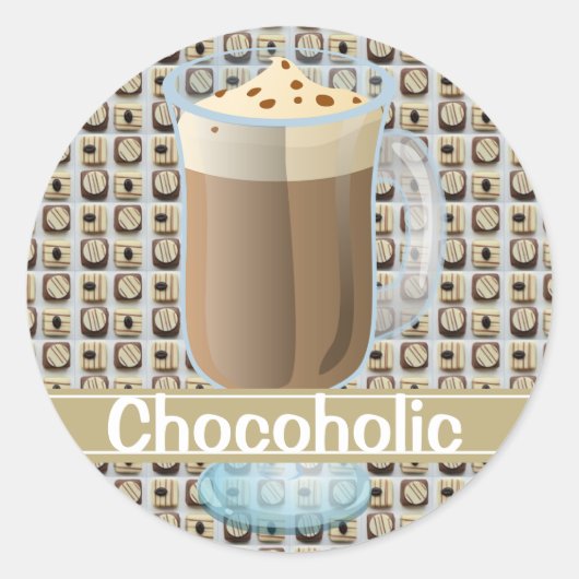Chocofolic Ronde Sticker (Voorkant)