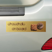 chocohol aan boord bumpersticker (Op auto)