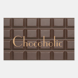 Chocoholchocoladereep Rechthoekige Sticker
