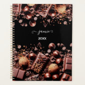 Chocoholic Chocolade Cacao Snoepjes Naam Tekst Planner (Voorkant)