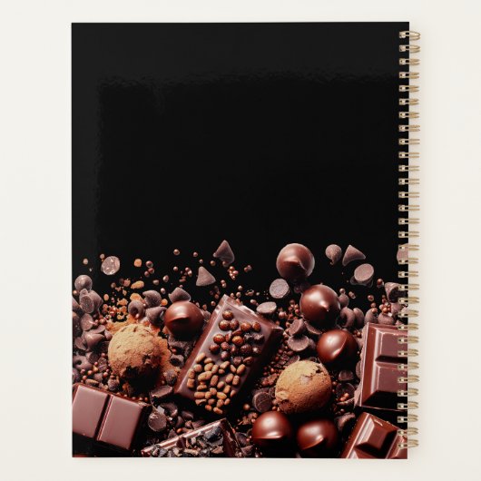 Chocoholic Chocolade Cacao Snoepjes Naam Tekst Planner (Achterkant)