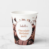 Chocoholic Hete Chocolade Cacao Wit Bruin Naam Papieren Bekers (Voorkant)