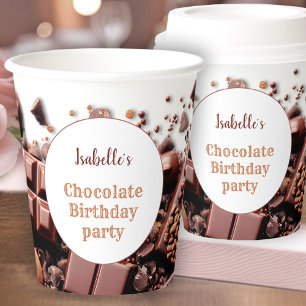 Chocoholic Hete Chocolade Cacao Wit Bruin Naam Papieren Bekers