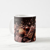 Chocoholic Hot Chocolade Cacao Custom Naam Tekst Koffiemok (Voorkant links)