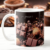 Chocoholic Hot Chocolade Cacao Custom Naam Tekst Koffiemok