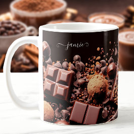 Chocoholic Hot Chocolade Cacao Custom Naam Tekst Koffiemok