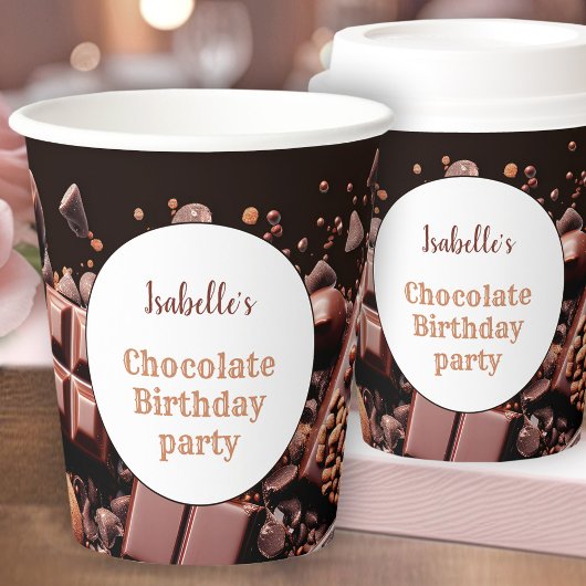 Chocoholic Hot Chocolade Cacao Donker Papieren Bekers