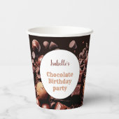Chocoholic Hot Chocolade Cacao Donker Papieren Bekers (Achterkant)