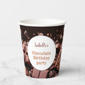 Chocoholic Hot Chocolade Cacao Donker Papieren Bekers (Voorkant)