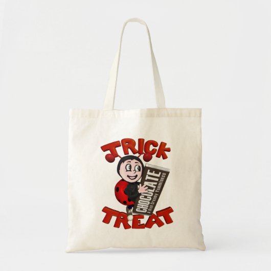 Chocoholic Ladybug - "Trick or treat"-ontwerp Tote Bag (Voorkant)
