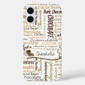 Chocoholic Meertalige Woordcollage Typografie Case-Mate iPhone Case (Achterkant)