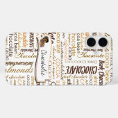 Chocoholic Meertalige Woordcollage Typografie Case-Mate iPhone Case (Achterkant (horizontaal))
