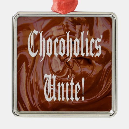 Chocoholica Unite Premium Square Ornament (Voorkant)