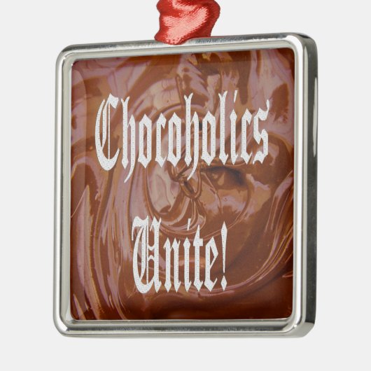 Chocoholica Unite Premium Square Ornament (Links)