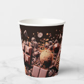 Chocoholische warme chocoladecacao papieren bekers (Voorkant)