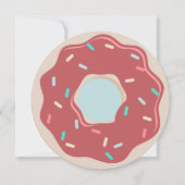 CHOCOLAAT DONUT BIRTHDAY INVITATIE KAART (Achterkant)