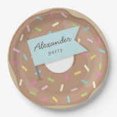 CHOCOLAAT DONUT PAPIEREN BORDJE (Voorkant)