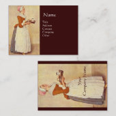 CHOCOLAAT FONDUE DINNER PARTY Gold Metallic Visitekaartje (Voorkant / Achterkant)