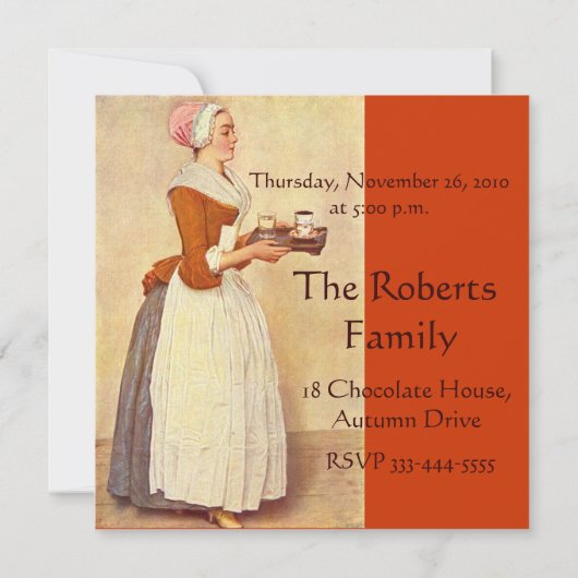 CHOCOLAAT FONDUE DINNER PARTY KAART (Achterkant)