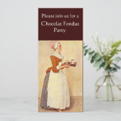 CHOCOLAAT FONDUE DINNER PARTY KAART (Staand voorkant)