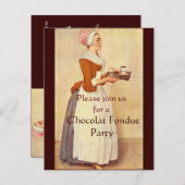 CHOCOLAAT FONDUE DINNER PARTY KAART (Voorkant / Achterkant)