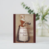 CHOCOLAAT FONDUE DINNER PARTY KAART (Staand voorkant)