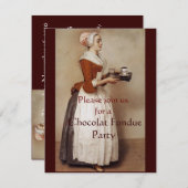 CHOCOLAAT FONDUE DINNER PARTY KAART (Voorkant / Achterkant)