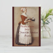 CHOCOLAAT FONDUE DINNER PARTY KAART (Staand voorkant)