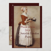 CHOCOLAAT FONDUE DINNER PARTY KAART (Voorkant / Achterkant)