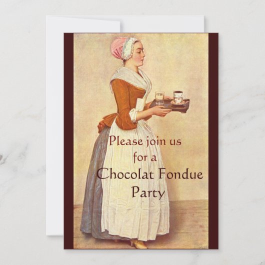 CHOCOLAAT FONDUE DINNER PARTY KAART (Voorkant)