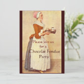CHOCOLAAT FONDUE DINNER PARTY KAART (Staand voorkant)