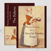 CHOCOLAAT FONDUE DINNER PARTY KAART (Voorkant / Achterkant)