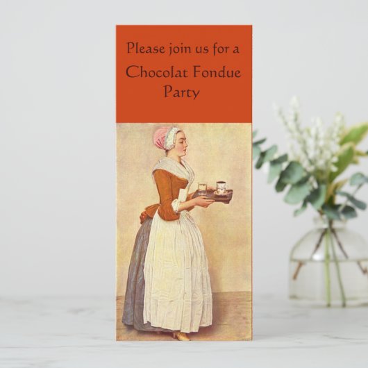 CHOCOLAAT FONDUE DINNER PARTY KAART (Staand voorkant)