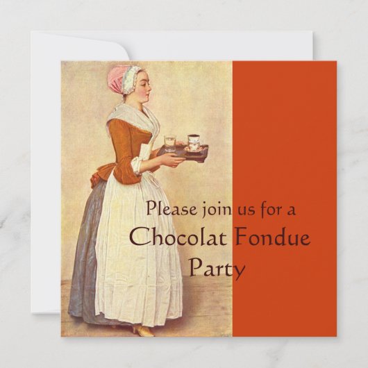 CHOCOLAAT FONDUE DINNER PARTY KAART (Voorkant)
