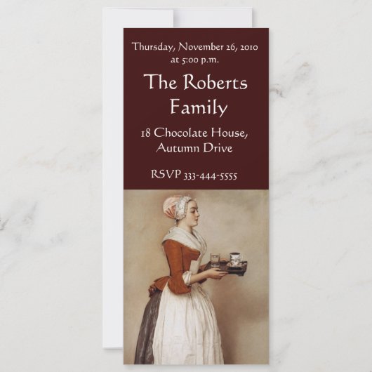 CHOCOLAAT FONDUE DINNER PARTY KAART (Achterkant)