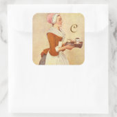 CHOCOLAAT FONDUE DINNER PARTY MONOGRAM VIERKANTE STICKER (Tas)