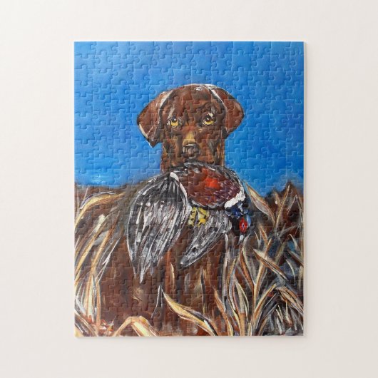 CHOCOLAAT LABRADOR RETRIEVER LEGPUZZEL (Verticaal)