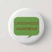 CHOCOLAAT LOVERS! RONDE BUTTON 5,7 CM (Voorkant)